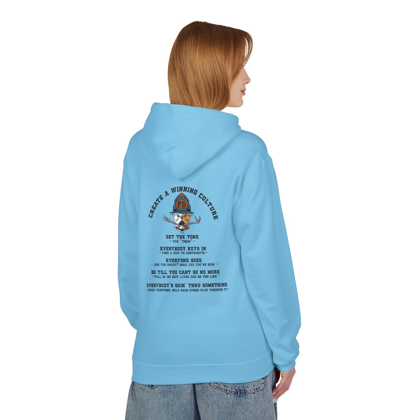 'Create a Winning Culture' Sudbury Lessons Inspirational Crew Hoodie