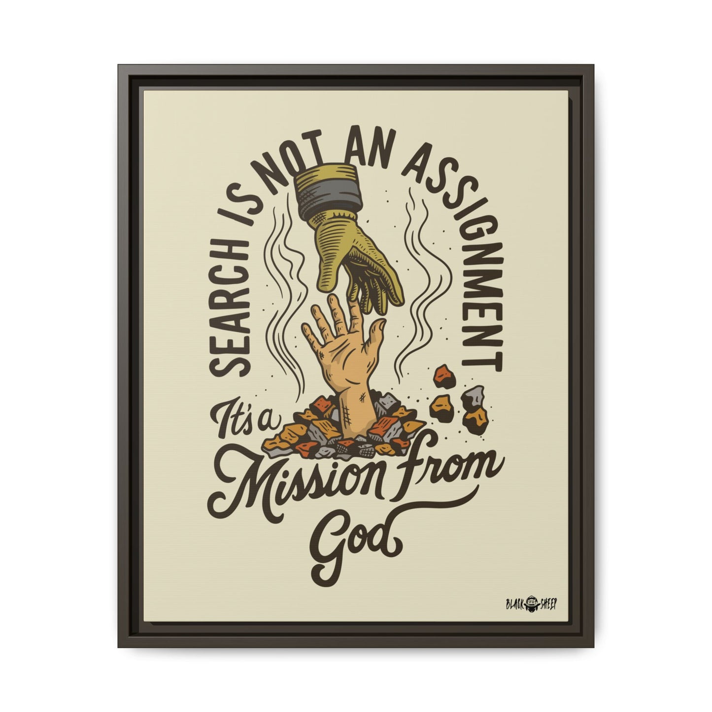 Black Sheep "More Than An Assignment" Framed Canvas Art by M.Premo