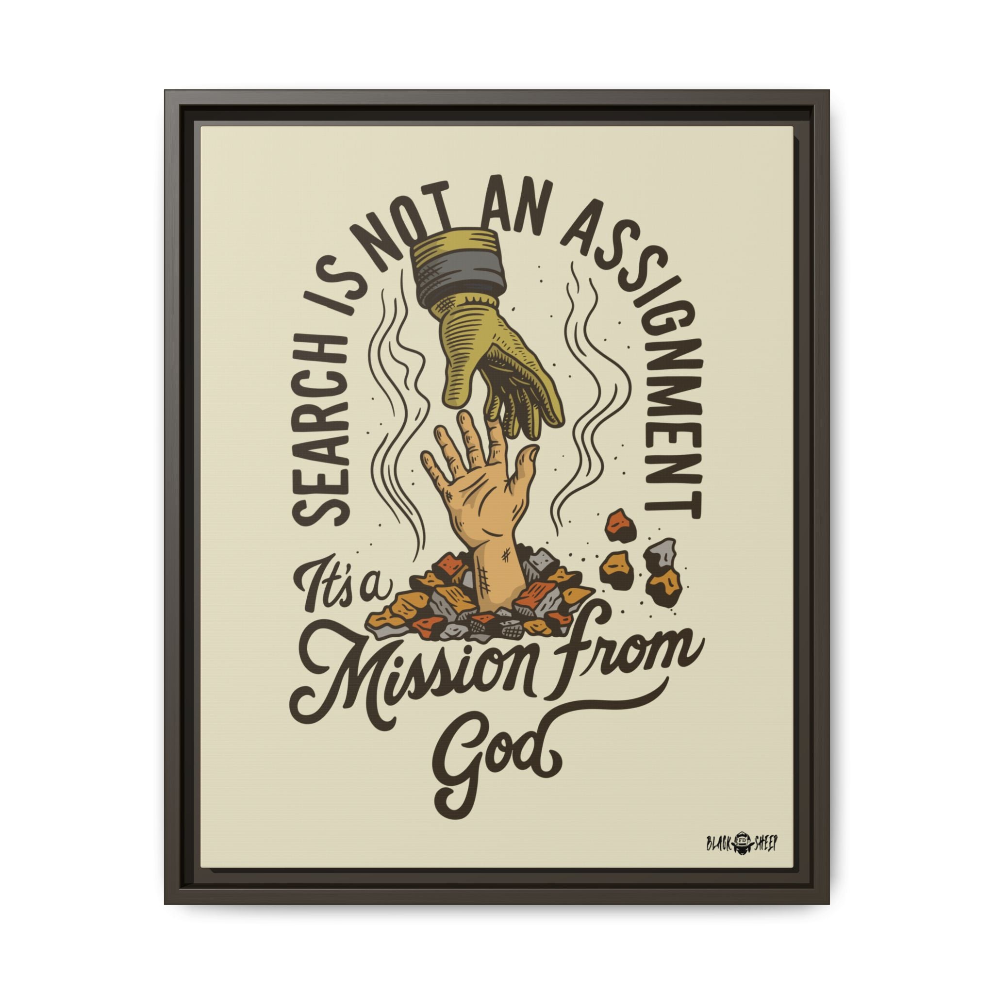 Black Sheep "More Than An Assignment" Framed Canvas Art by M.Premo