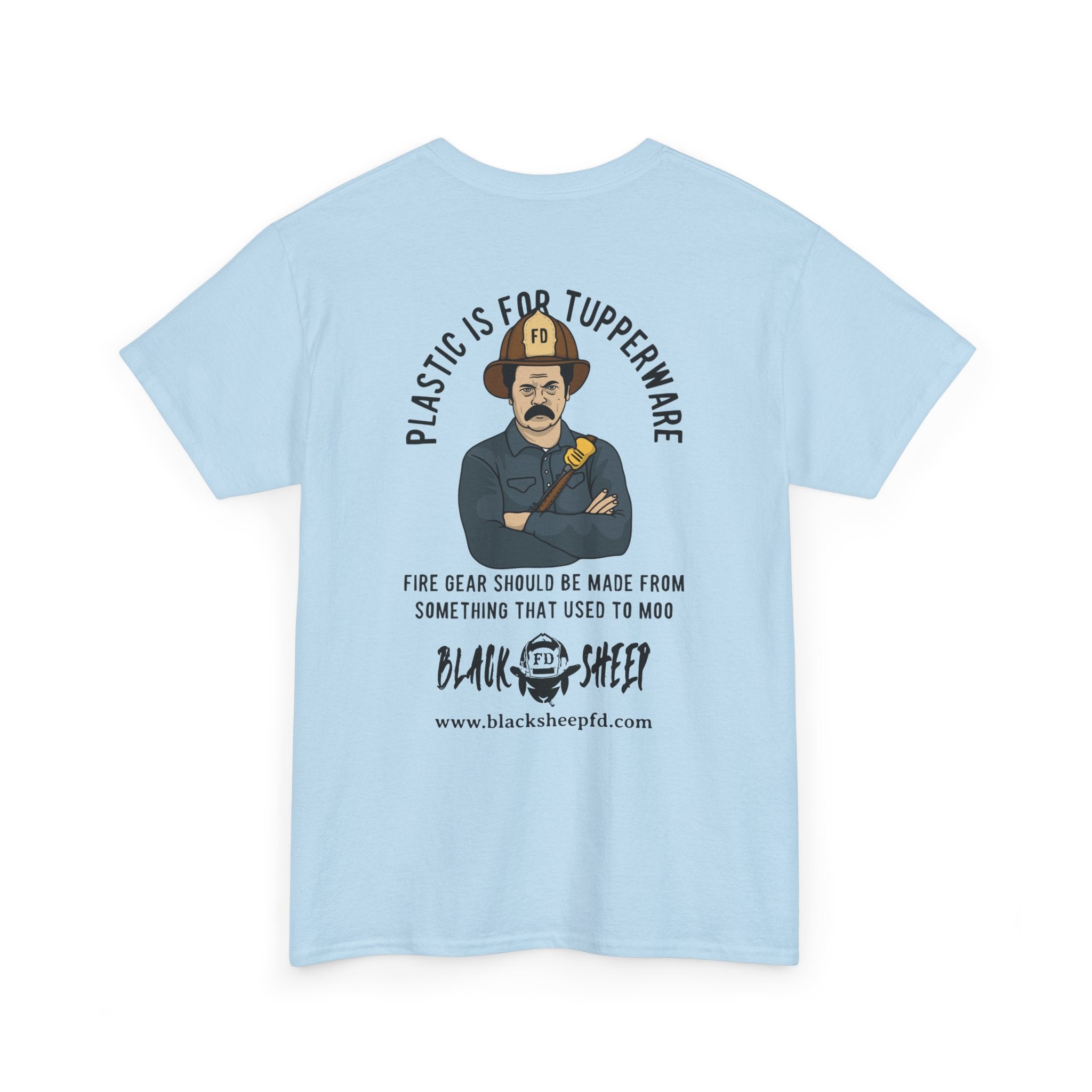 Black Sheep "Plastic Is For Tupperware" Heavy Tee