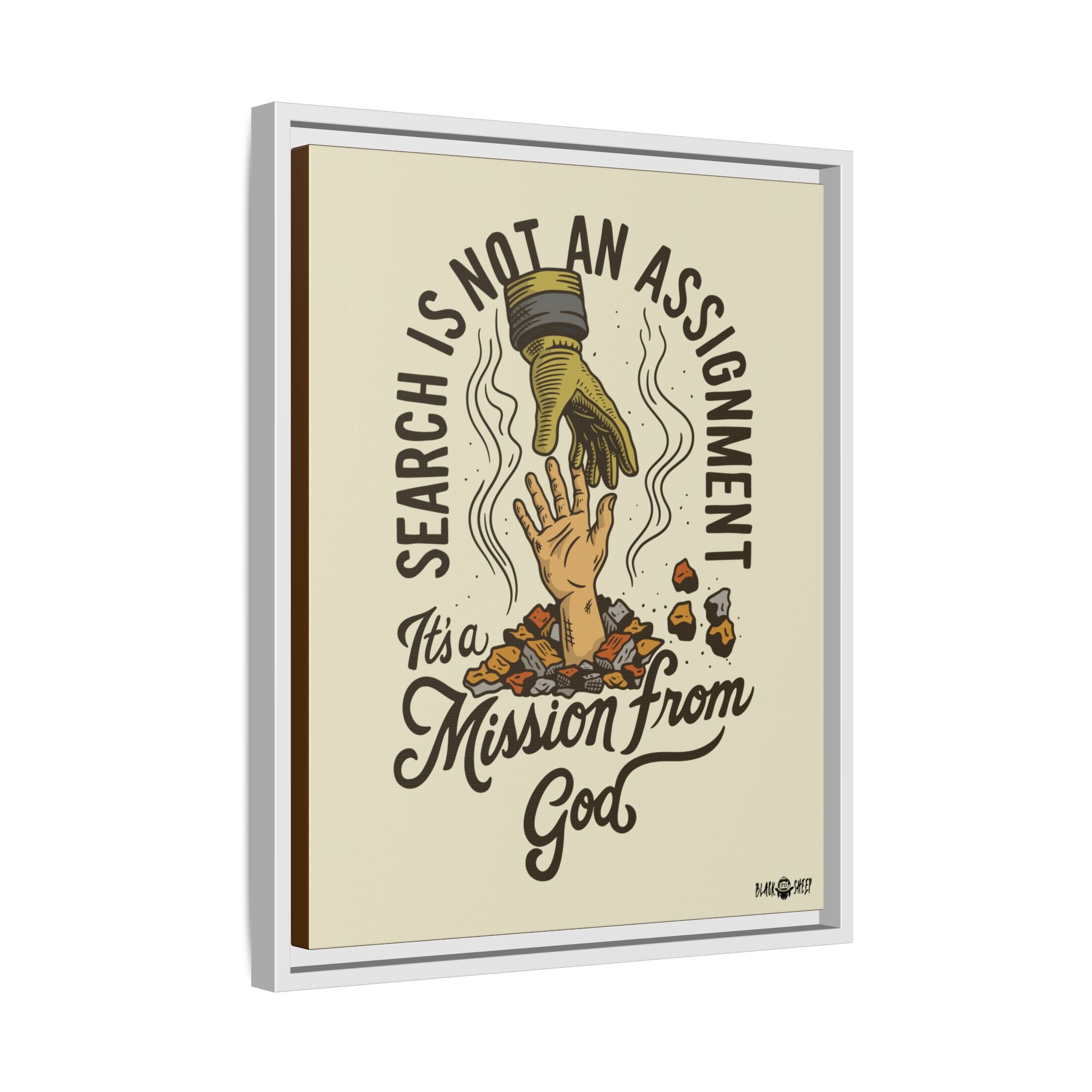 Black Sheep "More Than An Assignment" Framed Canvas Art by M.Premo