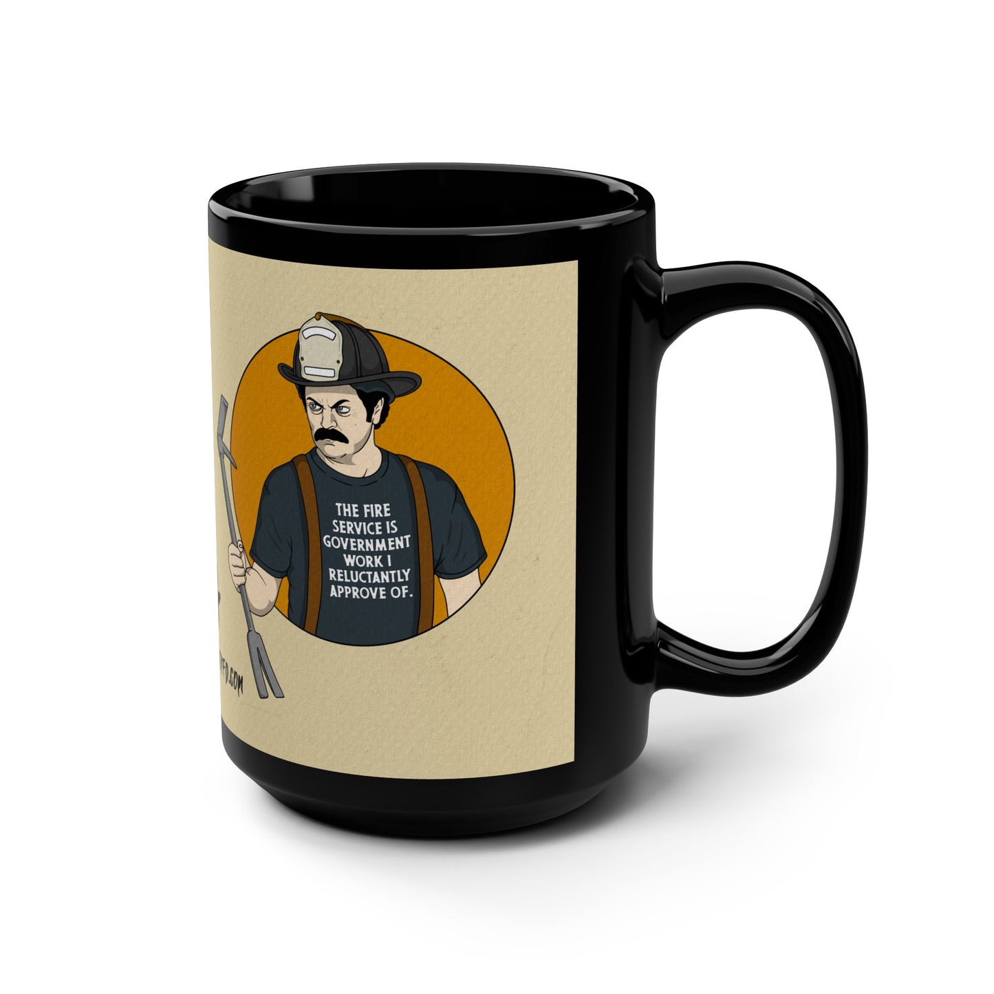 "Reluctantly Approved" 15oz Black/Brown Coffee Cup