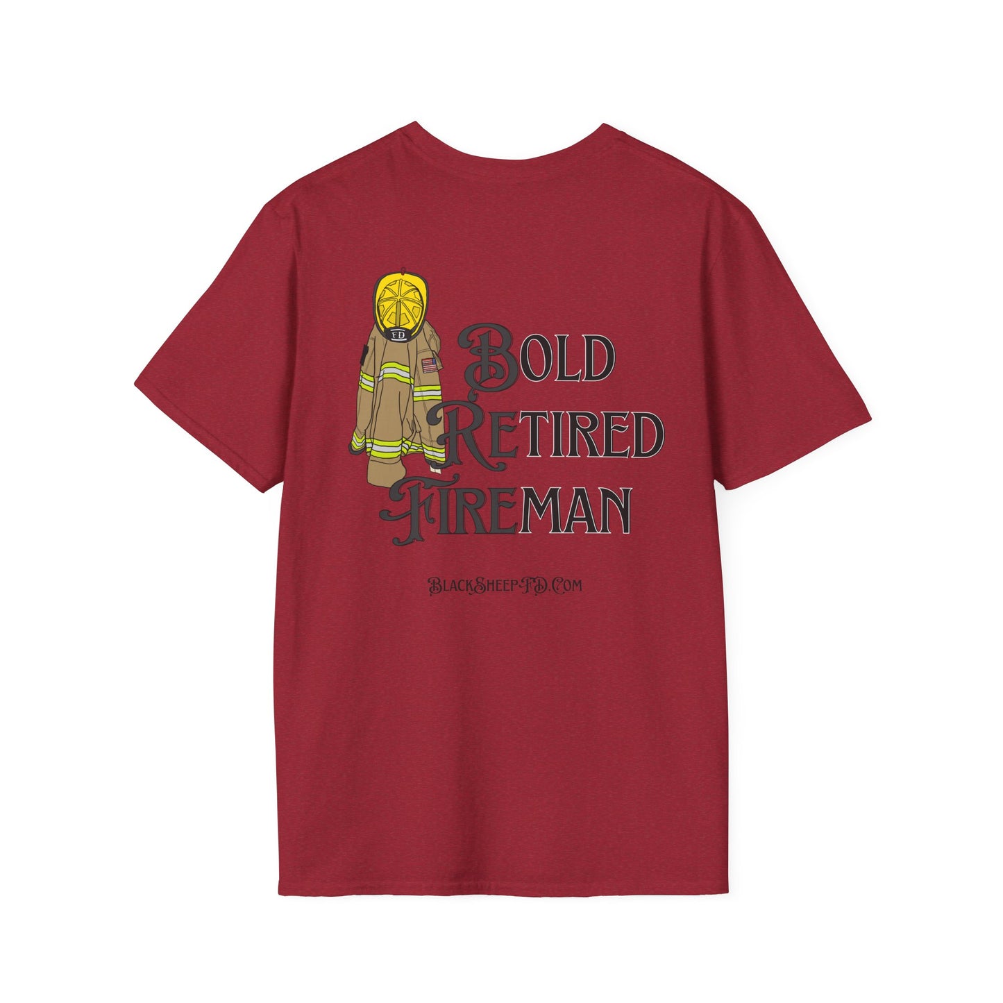 Bold Retired Fireman - Old Tired Man Graphic Tee