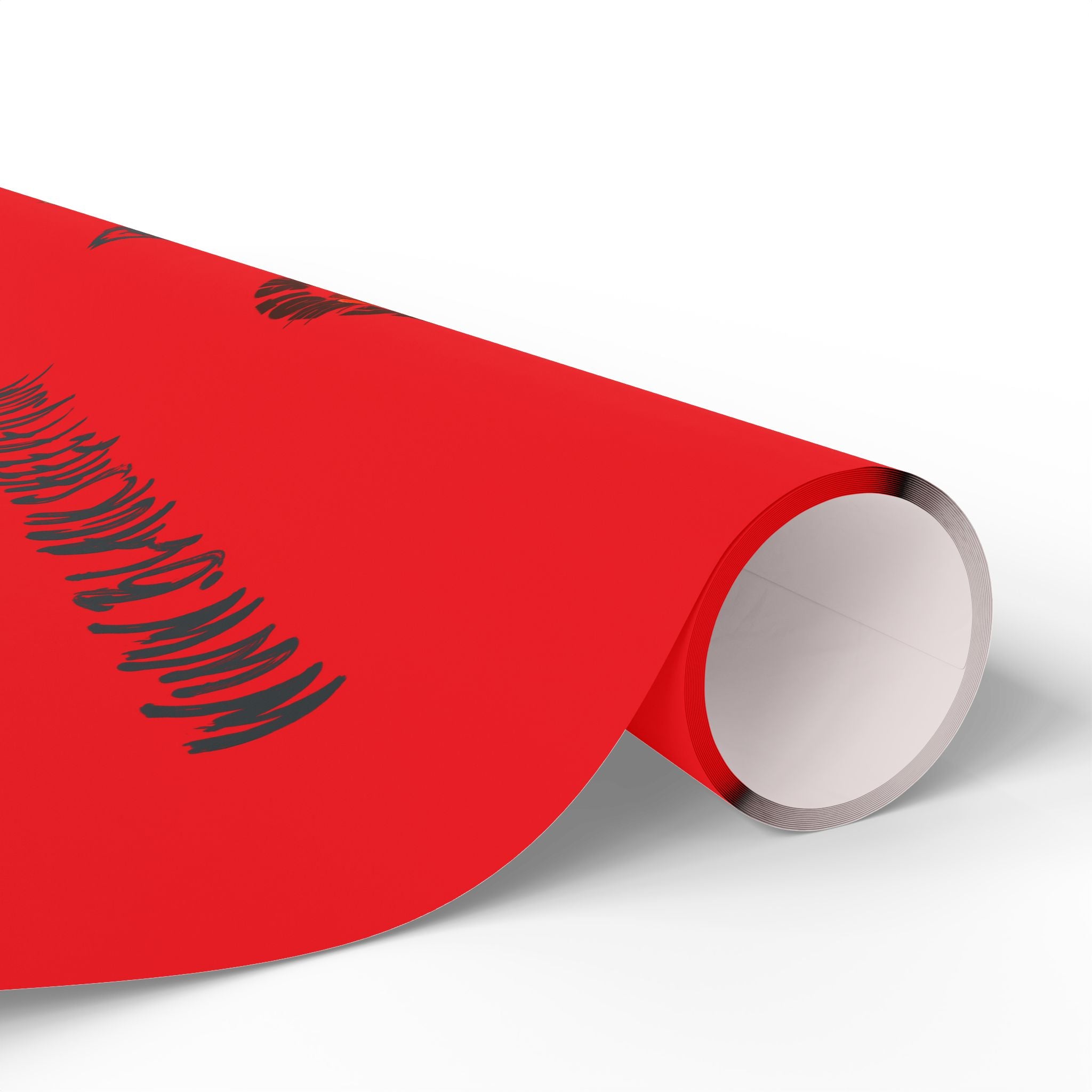 RED Wrapping Paper Roll — Retro Black Sheep FD Pattern