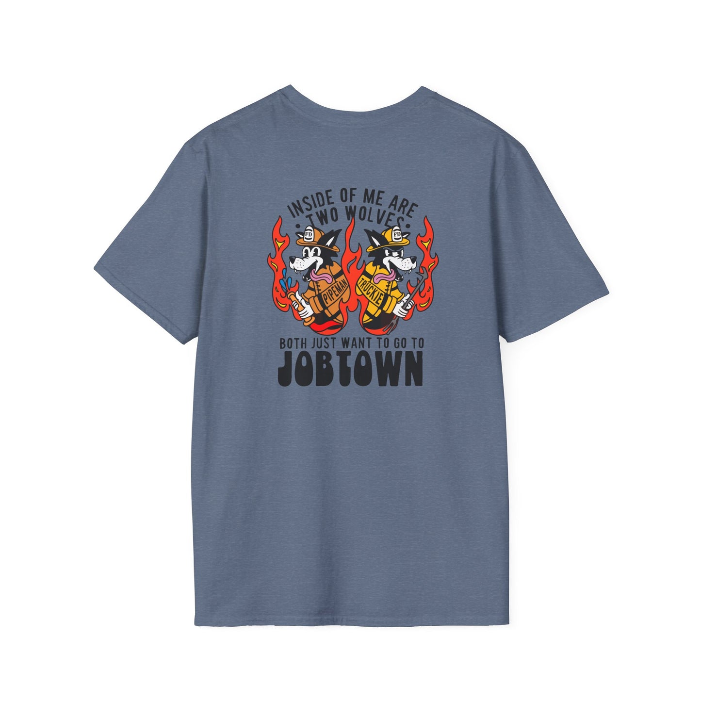 "Inside of Me Are Two Wolves," Firefighter Soft Style Tee Shirt