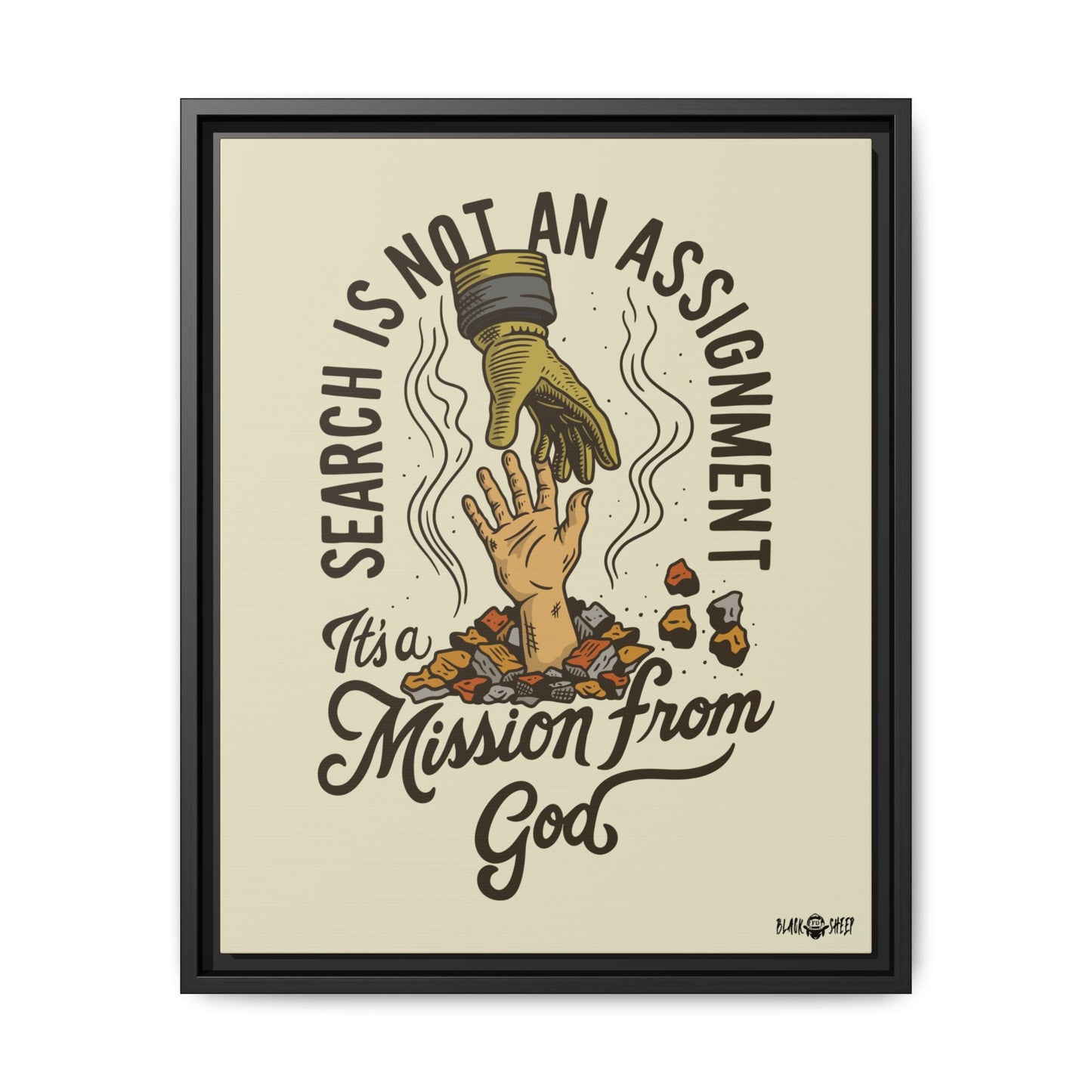 Black Sheep "More Than An Assignment" Framed Canvas Art by M.Premo