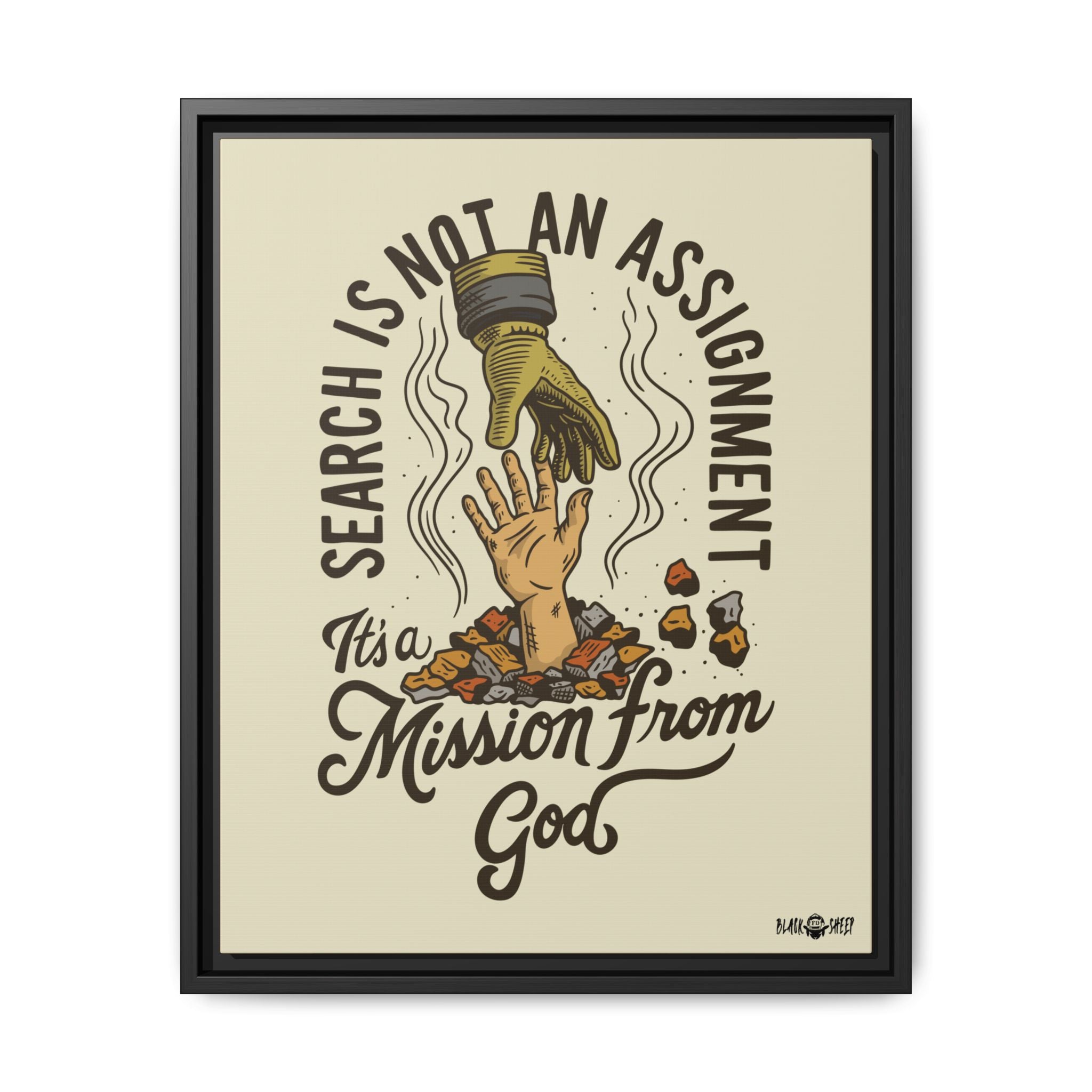 Black Sheep "More Than An Assignment" Framed Canvas Art by M.Premo