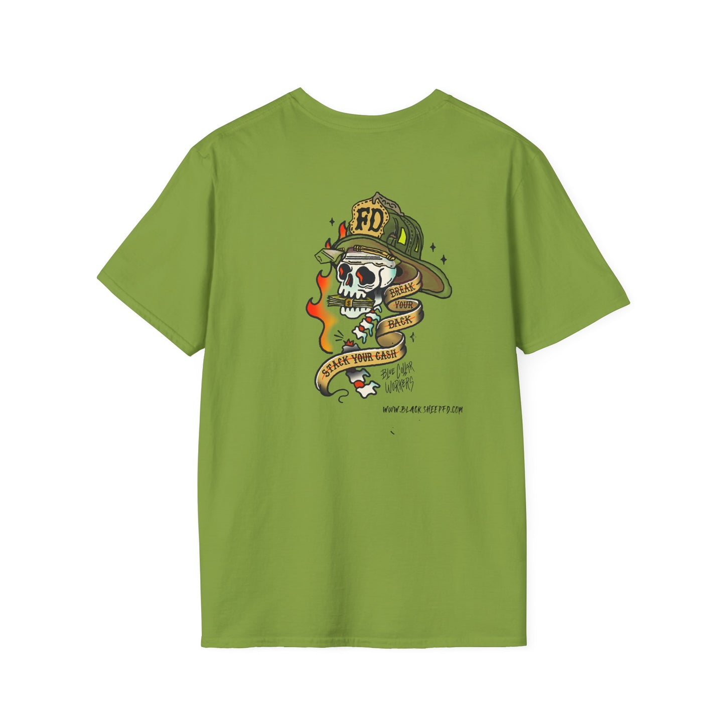 Blue Collar "Break'n Backs / Stack'n Cash" Firefighter Tee