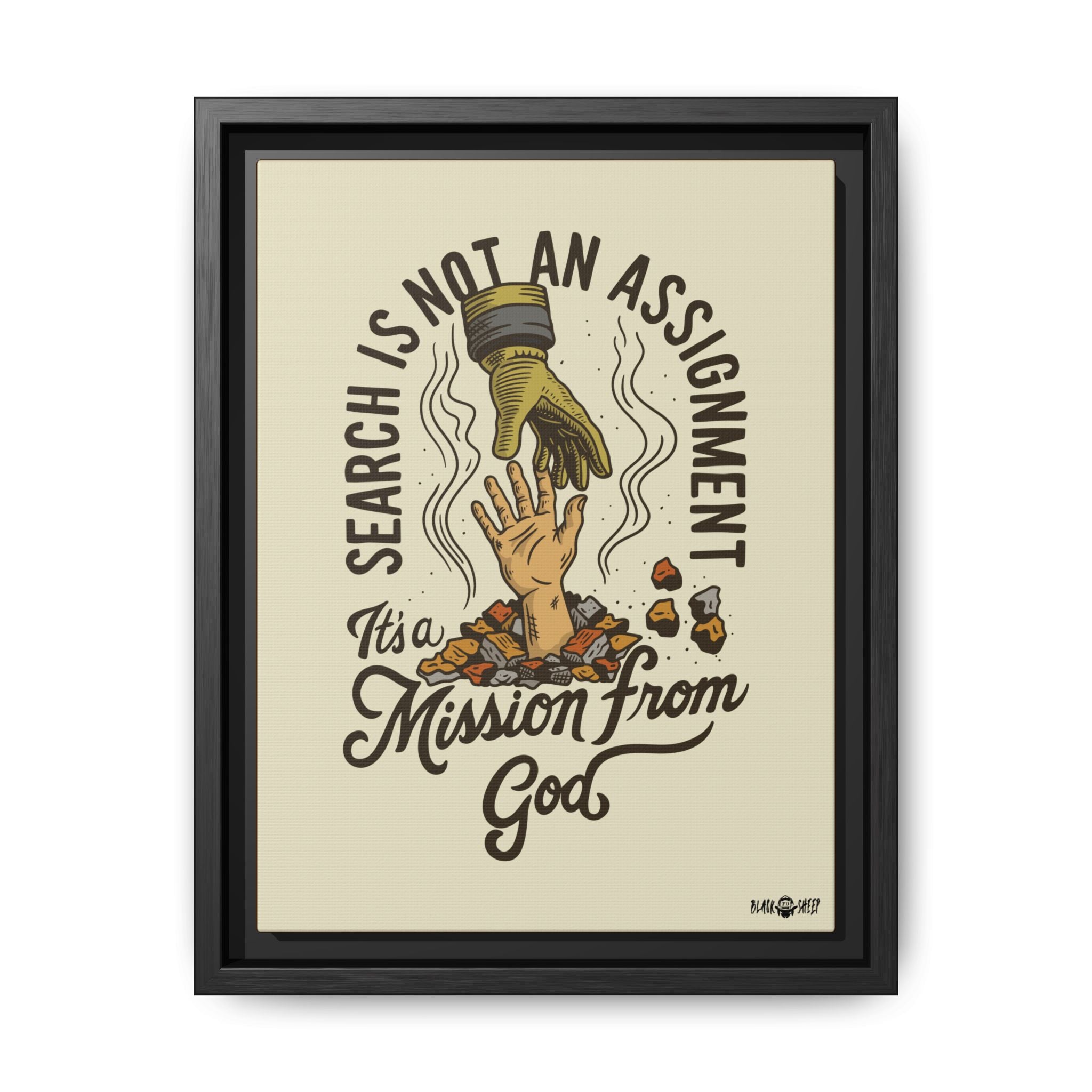 Black Sheep "More Than An Assignment" Framed Canvas Art by M.Premo