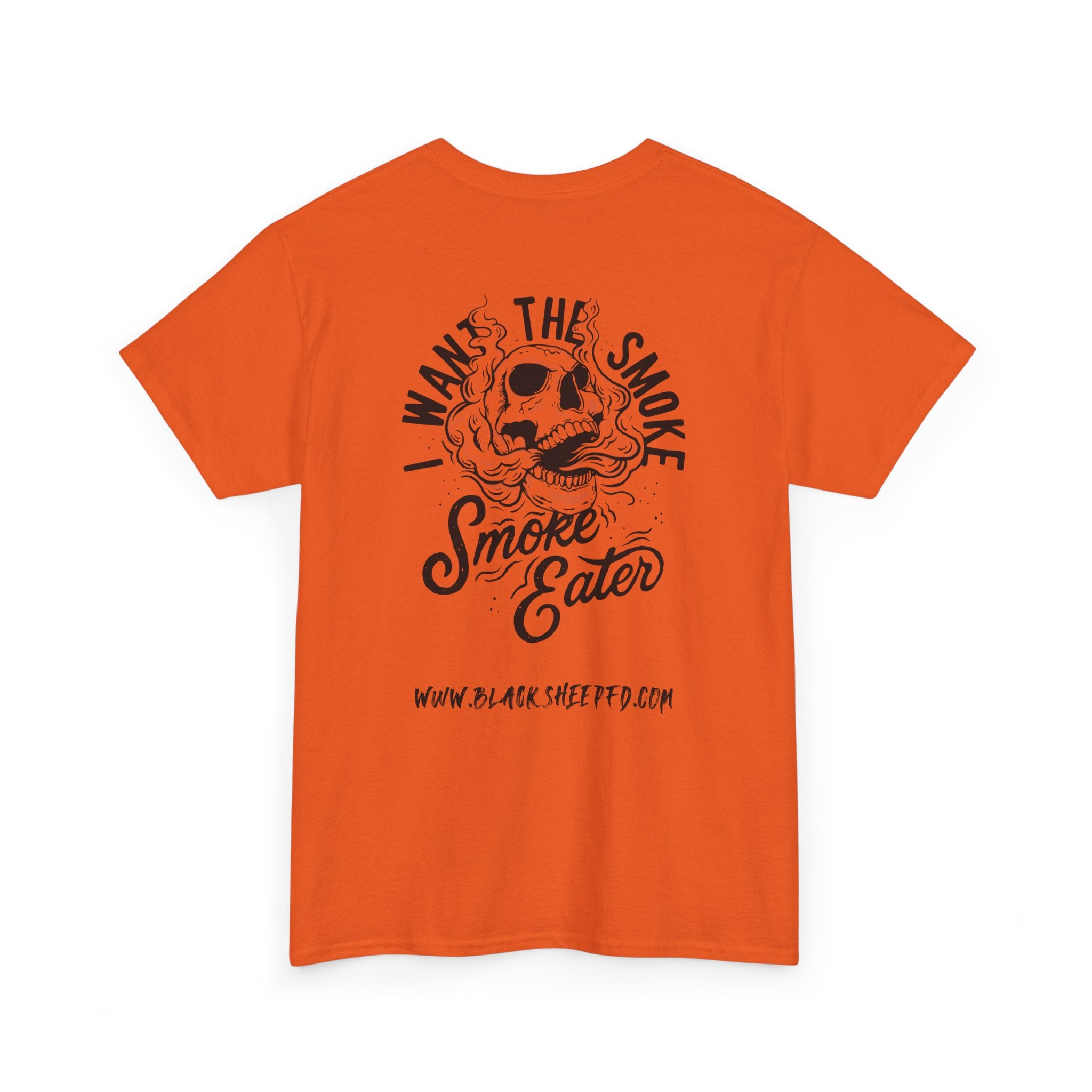 Black Sheep "I Want The Smoke" Skull Graphic Heavy Cotton Tee for Smoke Eaters