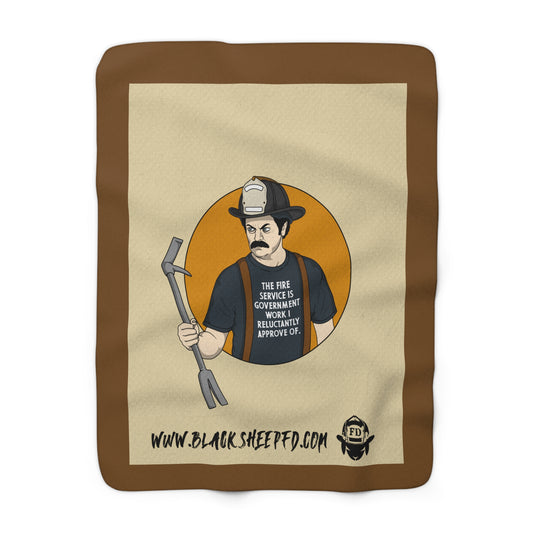 "Reluctantly Approved" Sherpa Station Blanket - Brown Version