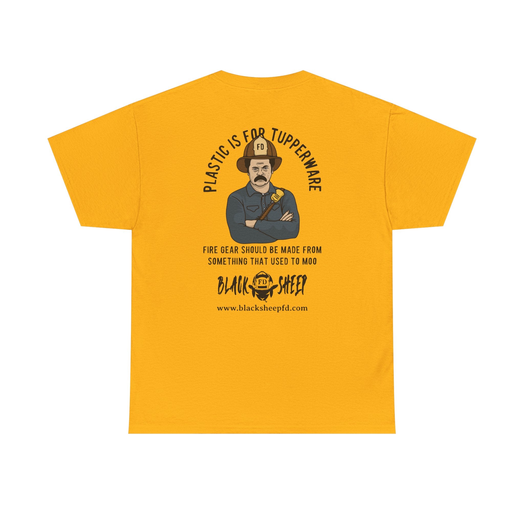 Black Sheep "Plastic Is For Tupperware" Heavy Tee