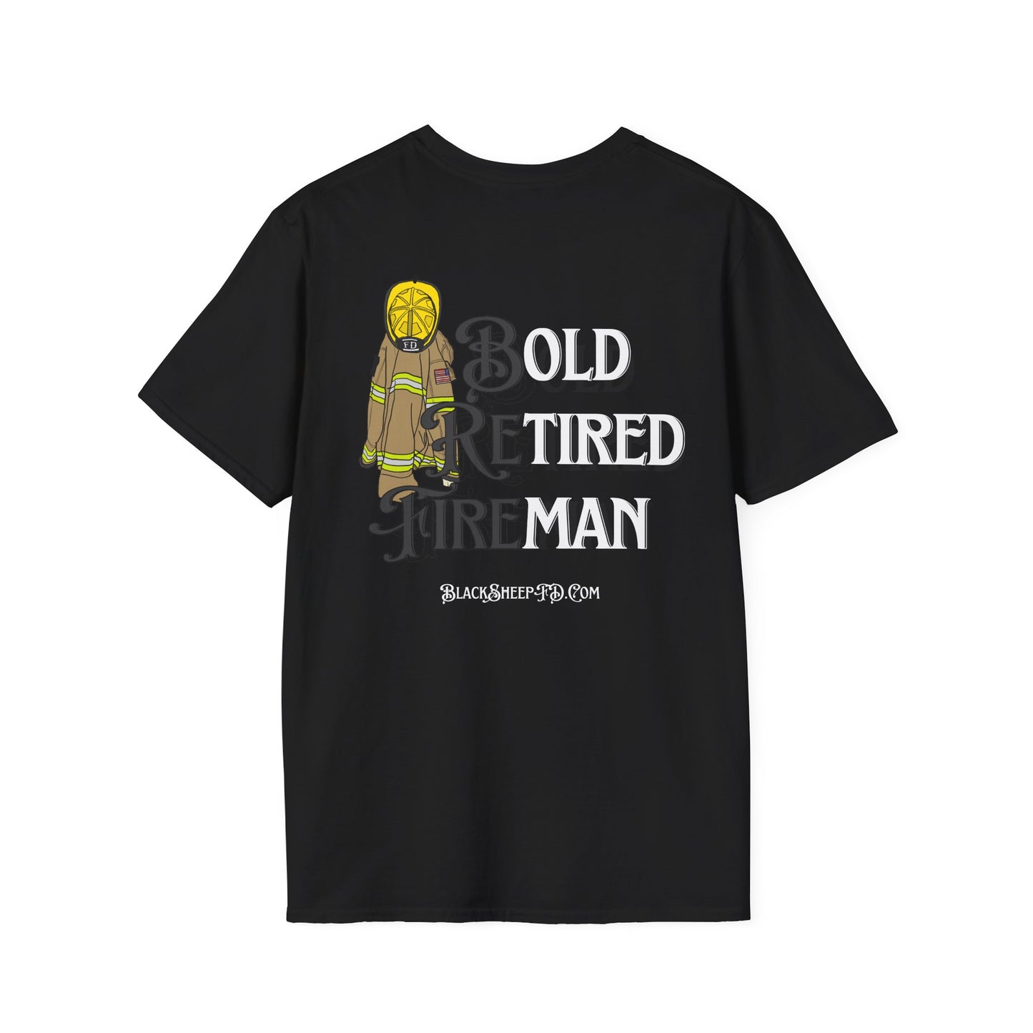 Bold Retired Fireman - Old Tired Man Graphic Tee