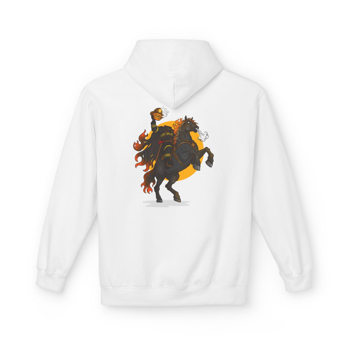 Headless Firefighter Horseman Hoodie — Halloween Horseman Graphic Pullover