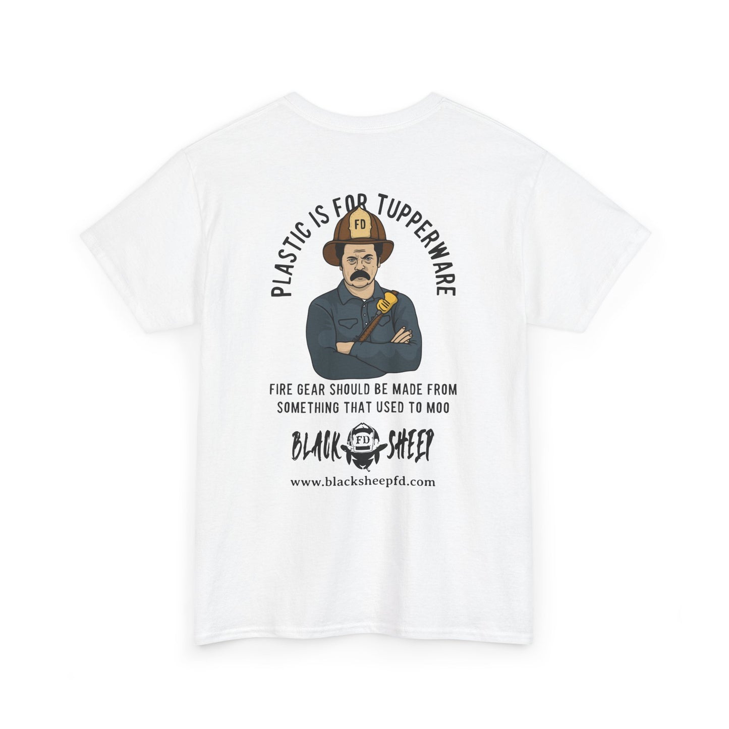 Black Sheep "Plastic Is For Tupperware" Heavy Tee