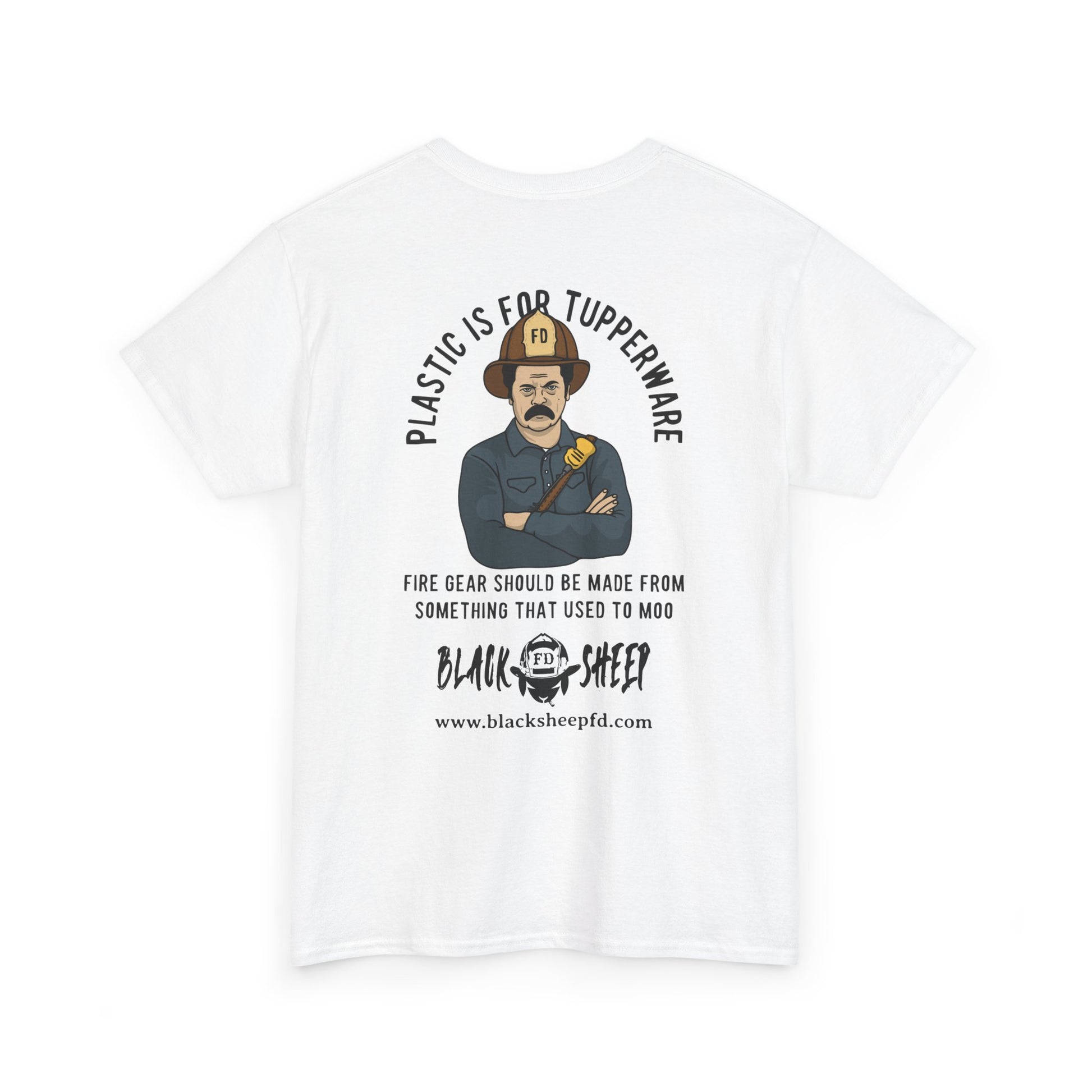 Black Sheep "Plastic Is For Tupperware" Heavy Tee