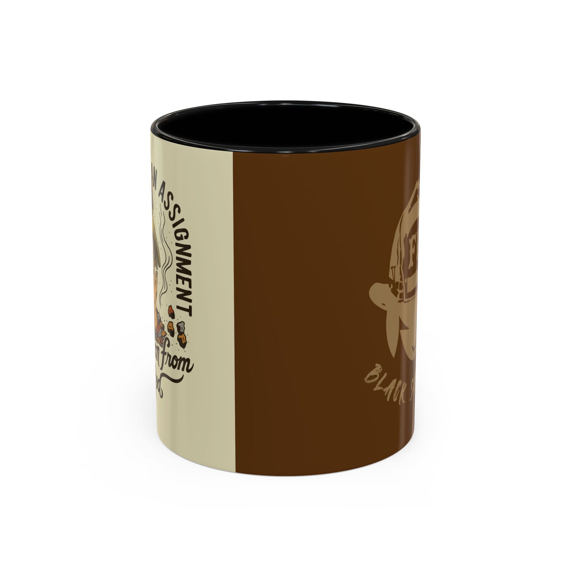 Black Sheep "More Than Just an Assignment" Premo Artwork Coffee Mug (Brown/Black Accents)