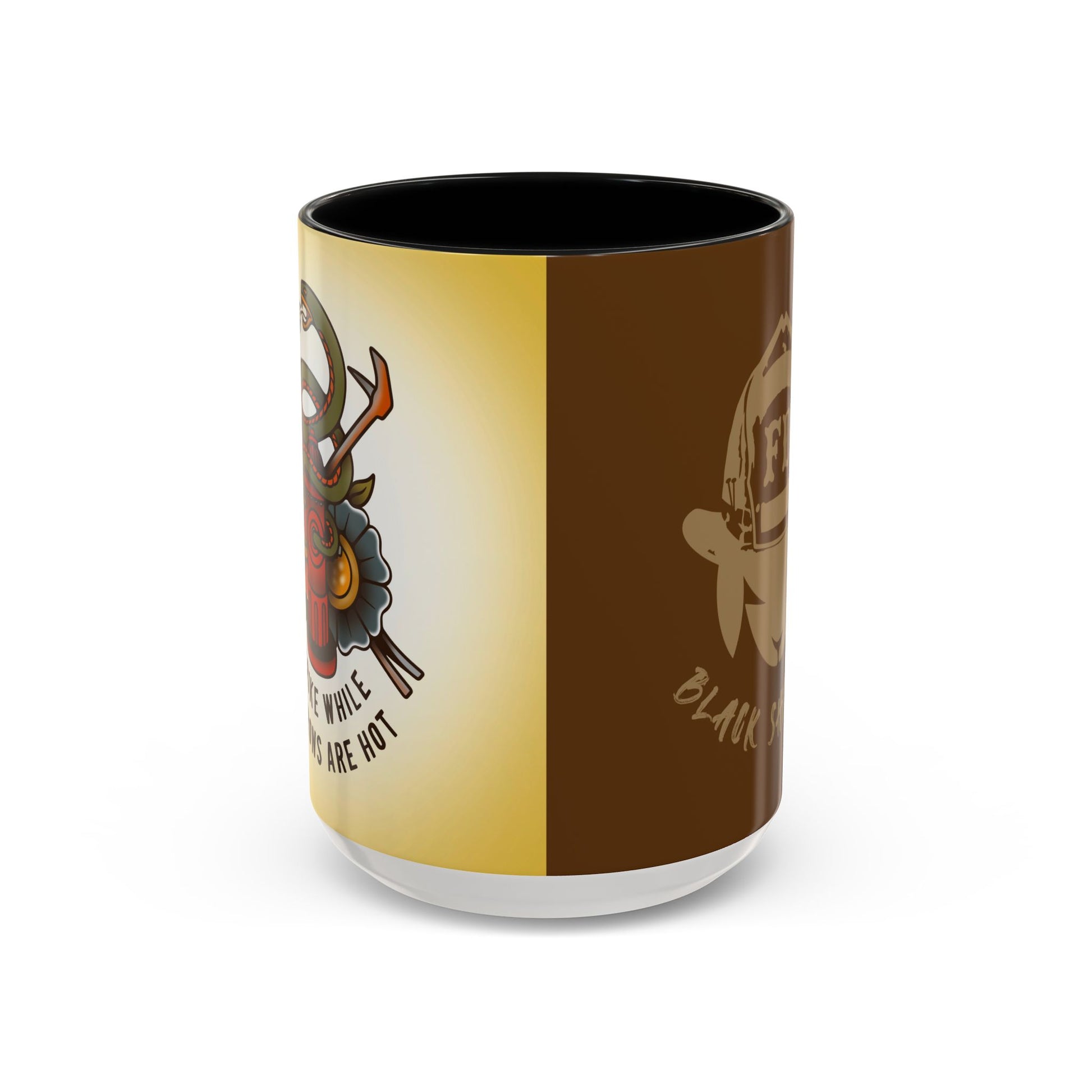 Black Sheep "Strike While The Irons Are Hot" Premo Artwork Coffee Mug (Brown/Black Accents)