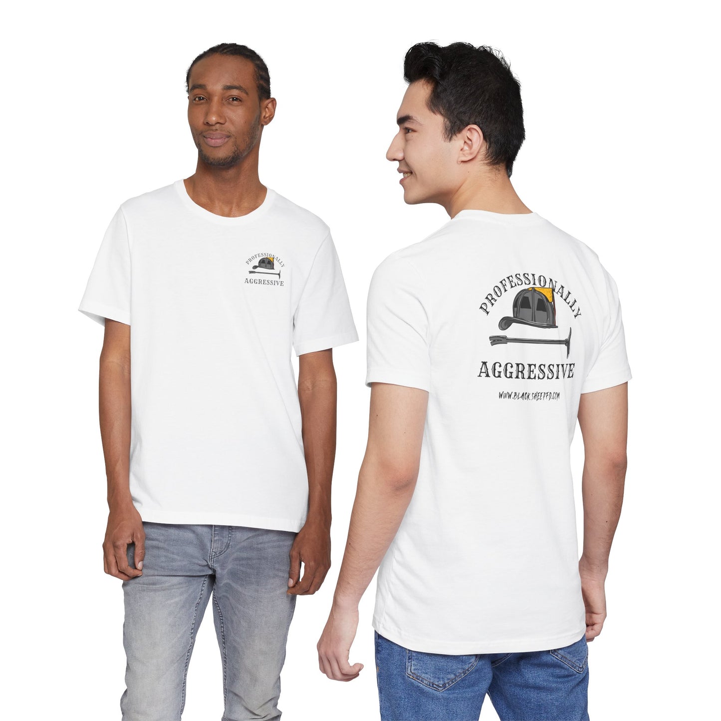 Professionally Aggressive Firefighting Tee — 'Professionally Aggressive'