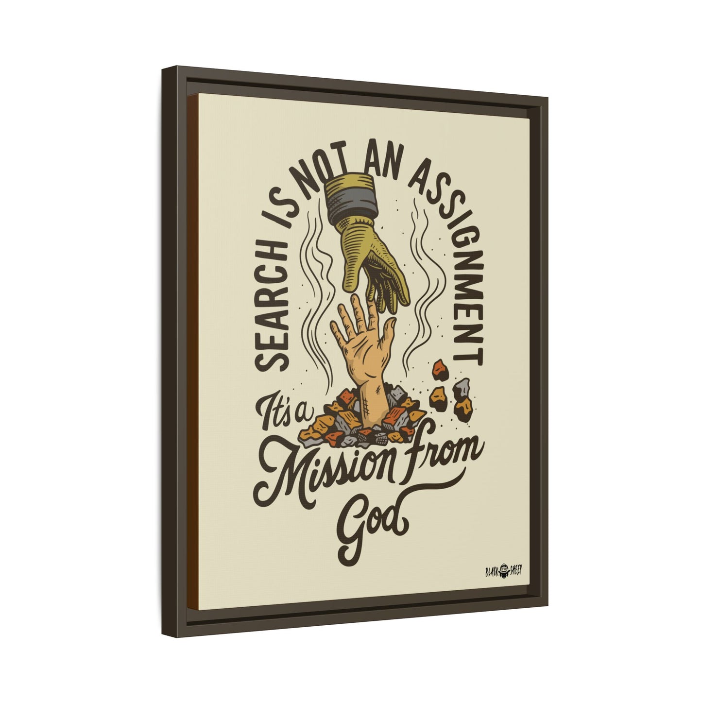 Black Sheep "More Than An Assignment" Framed Canvas Art by M.Premo