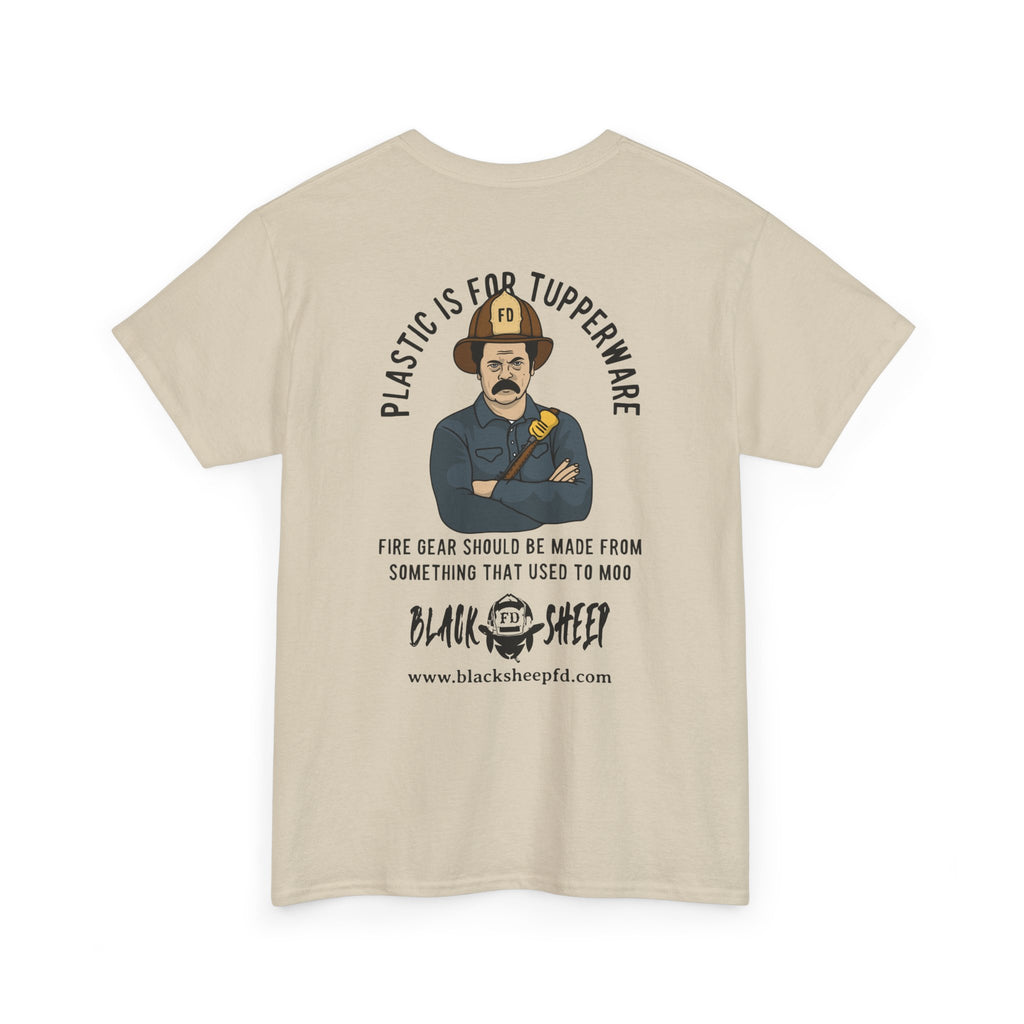 Black Sheep "Plastic Is For Tupperware" Heavy Tee