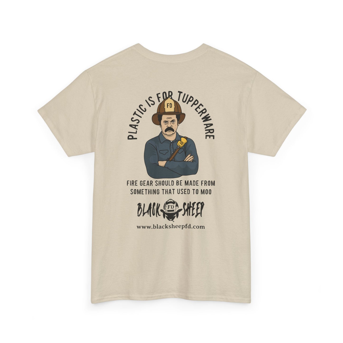 Black Sheep "Plastic Is For Tupperware" Heavy Tee