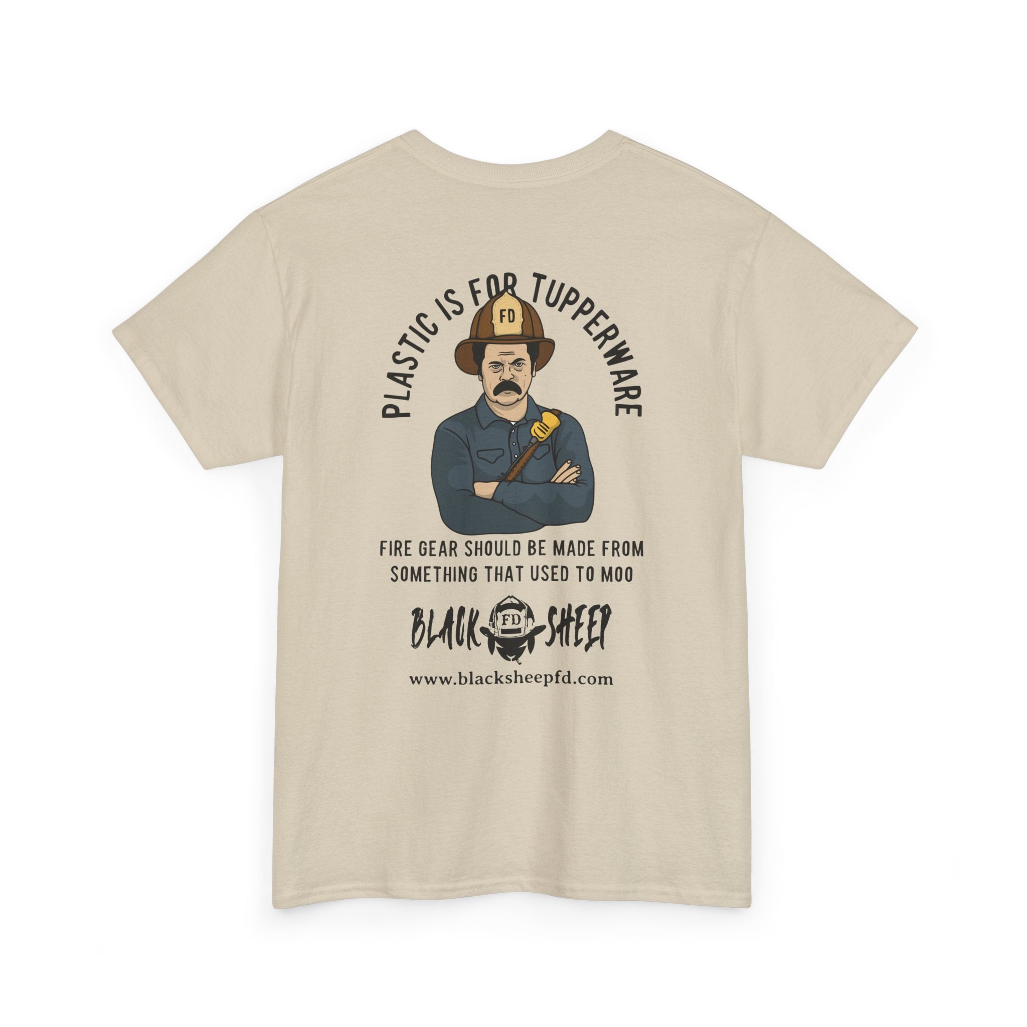 Black Sheep "Plastic Is For Tupperware" Heavy Tee