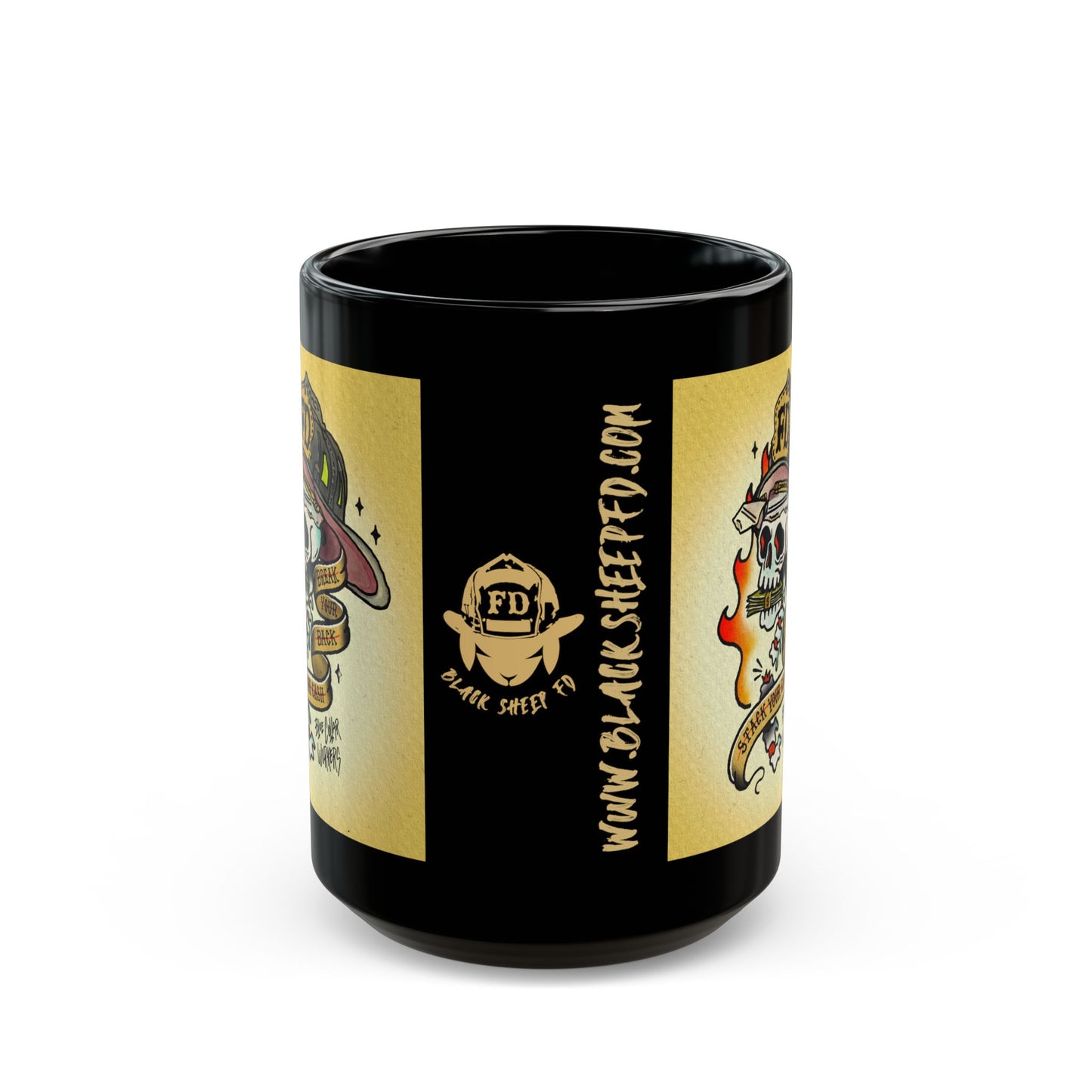 Blue Collar "Break'n Backs / Stack'n Cash" Firefighter Mug 15oz