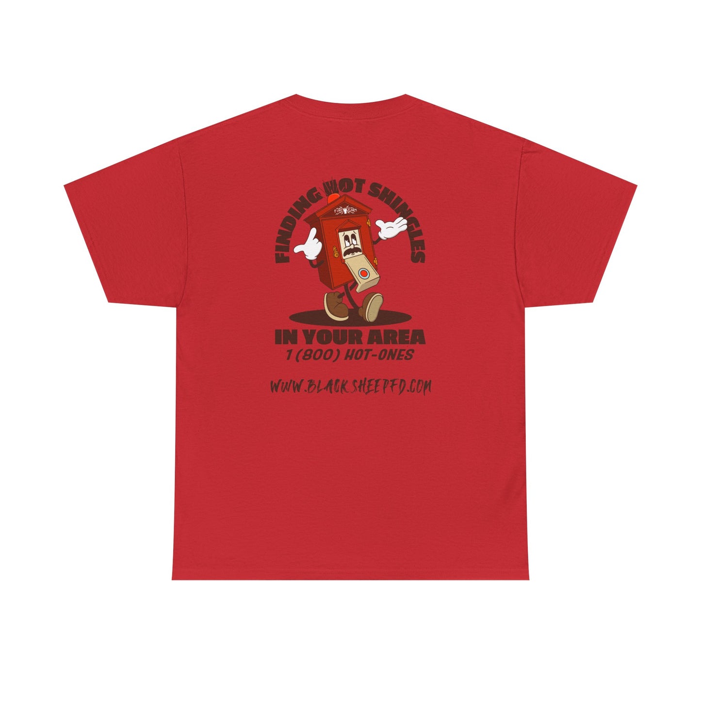 Fire Alarm Box "Looking For Hot Shingles" Heavy Blend Tee