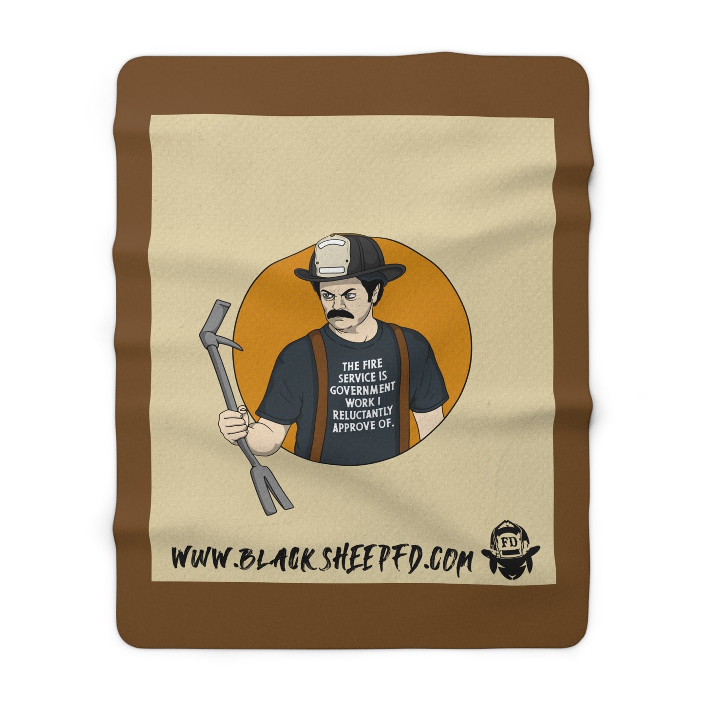 "Reluctantly Approved" Sherpa Station Blanket - Brown Version
