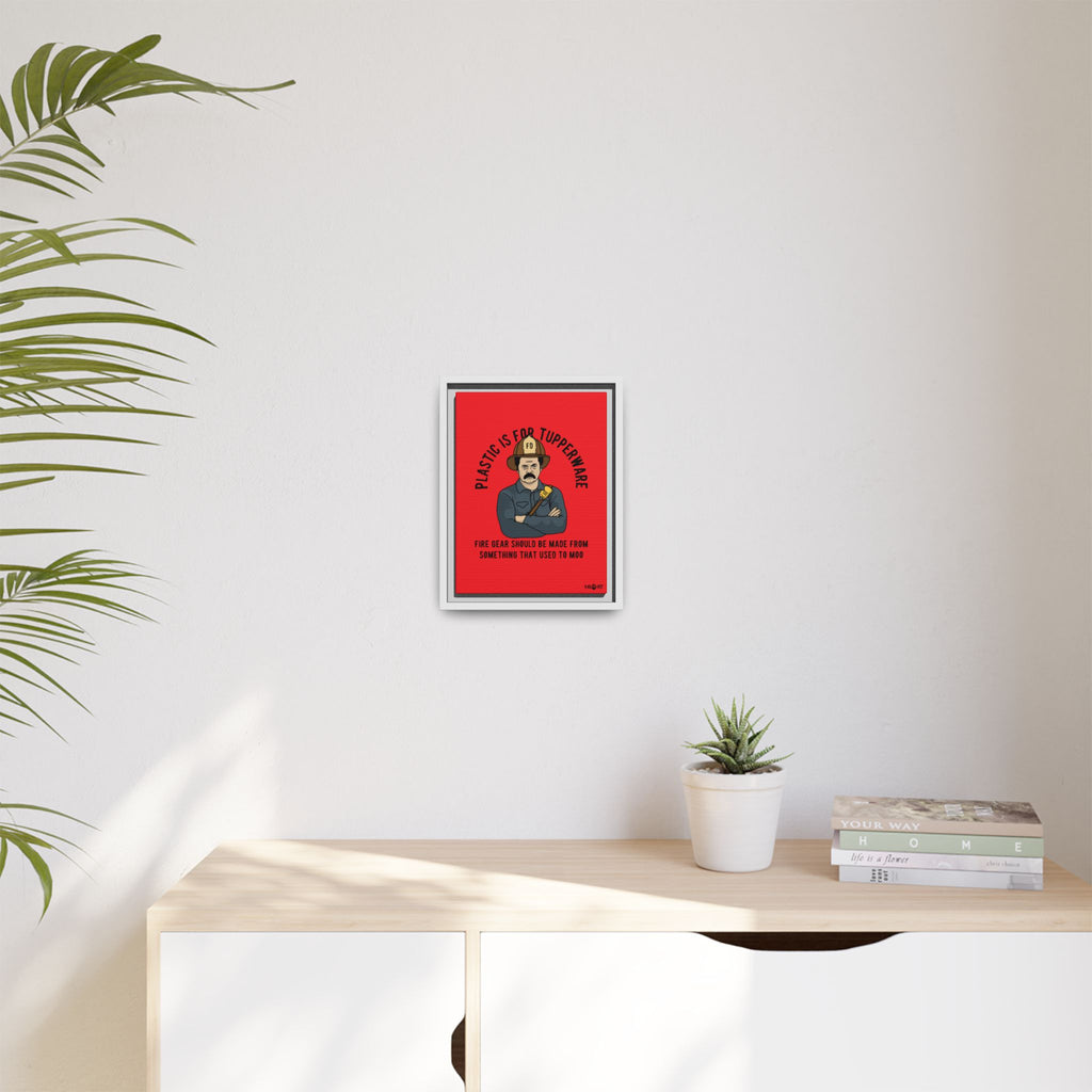 "Fire Gear Should Be Made From Something That Used To Moo" Framed Canvas Art by M.Premo