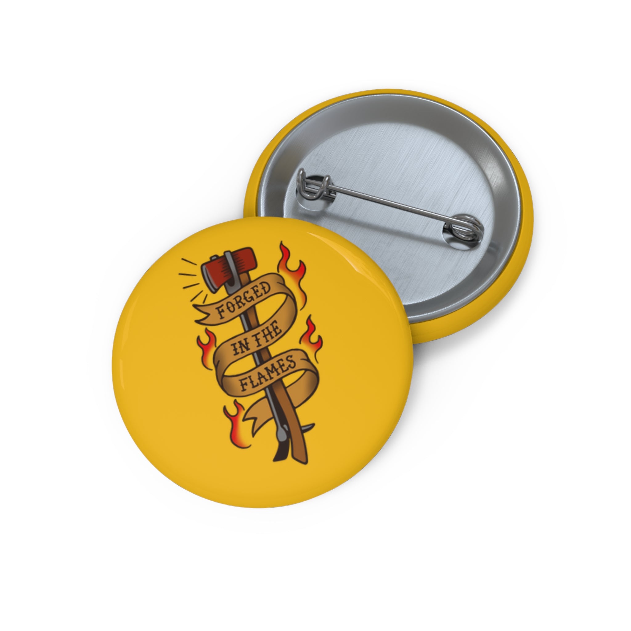 Button Pin — "Forged in the Flames"