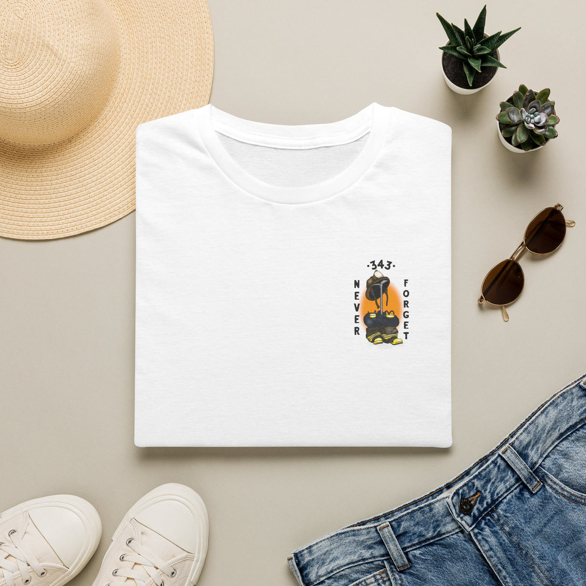 343 Never Forget Memorial Graphic Tee