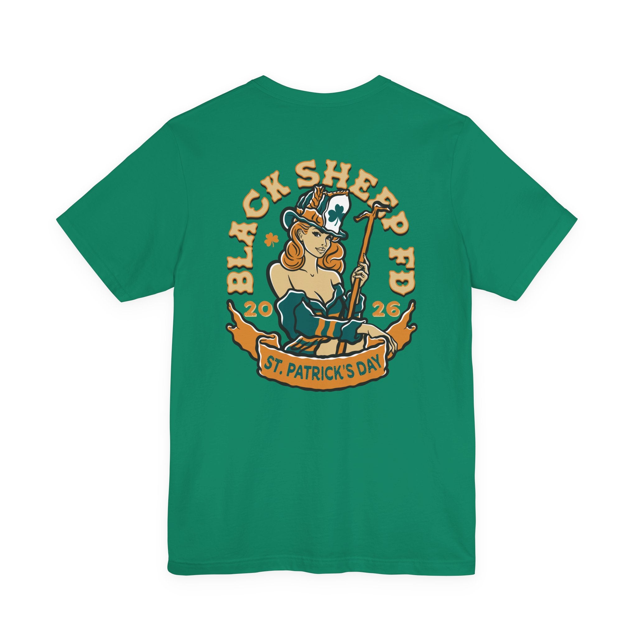 St. Patrick's Day Black Sheep Tee – Retro Lucky Pinup Graphic Shirt