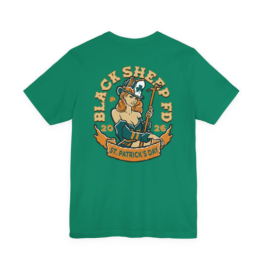 St. Patrick's Day Black Sheep Tee – Retro Lucky Pinup Graphic Shirt