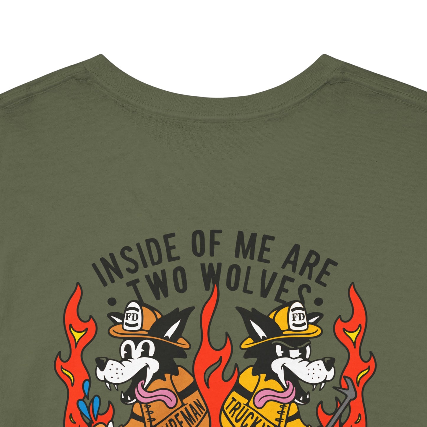 "Inside of Me Are Two Wolves" Heavy Cotton Style Tee