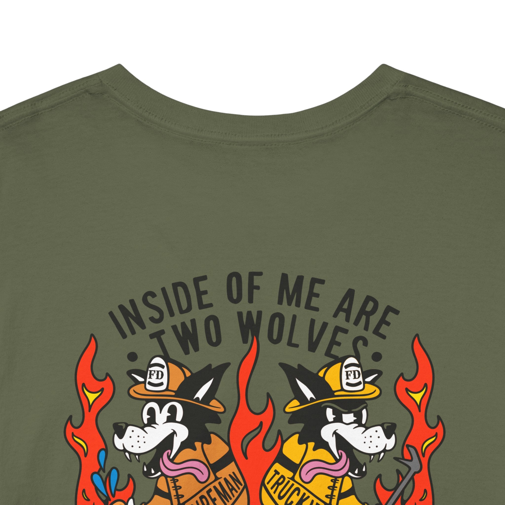 "Inside of Me Are Two Wolves" Heavy Cotton Style Tee