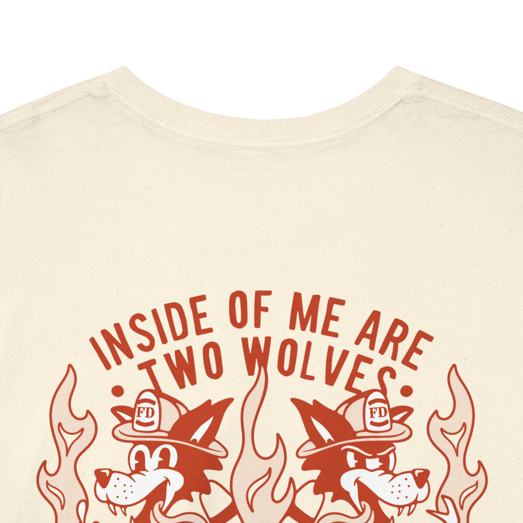 Job Town Wolves “Inside of Me Are Two Wolves” Retro Coloration Tattoo Shirt
