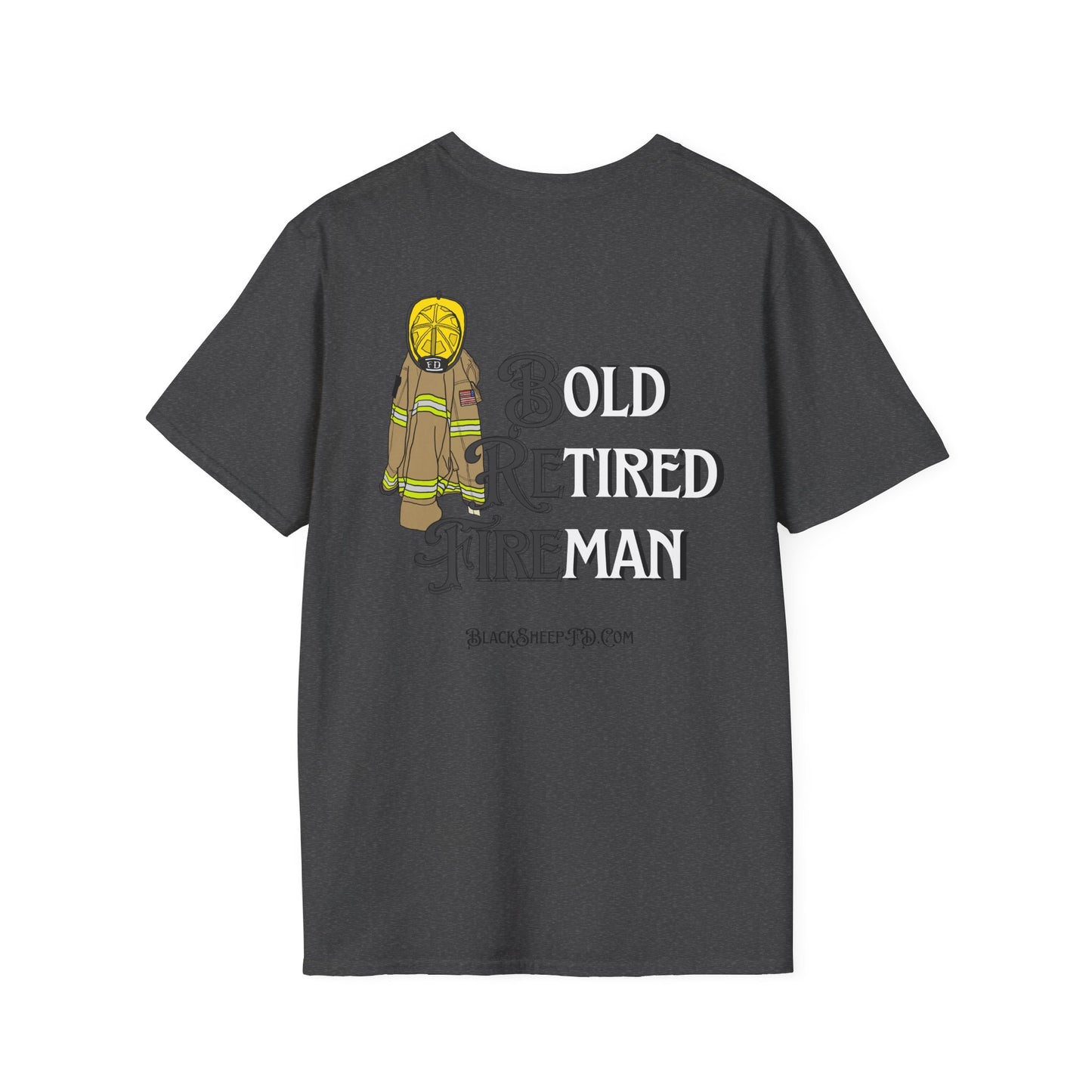 Bold Retired Fireman - Old Tired Man Graphic Tee