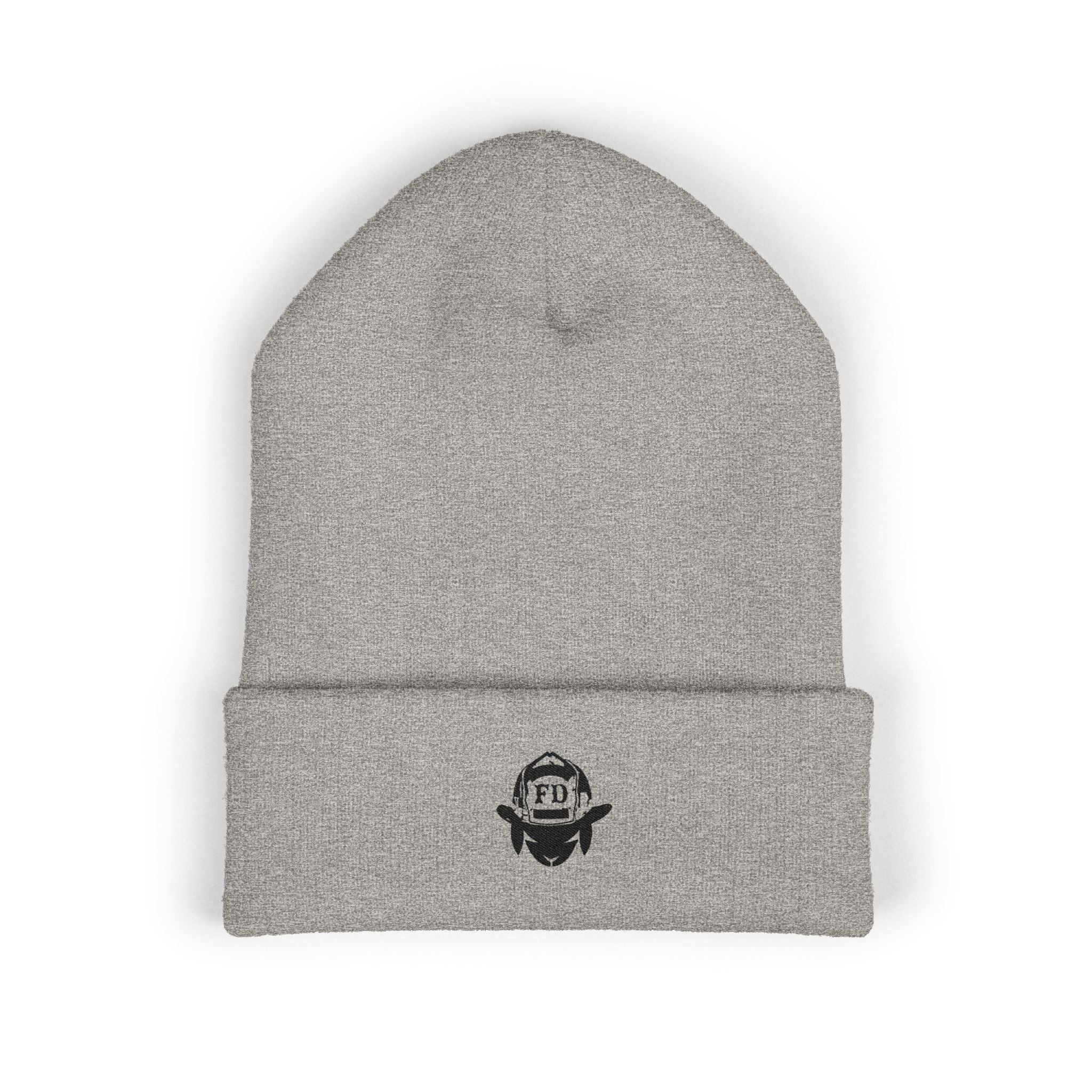 Embroidered "Black Sheep FD" Logo Cuffed Beanie — Minimal Streetwear Knit Hat