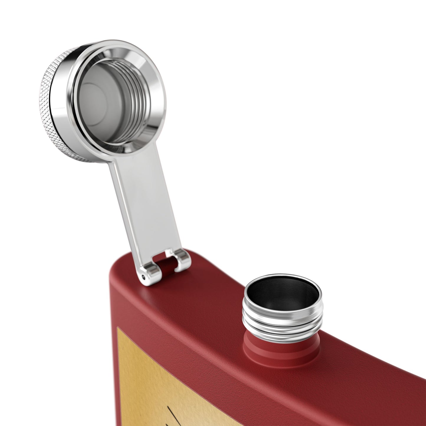 "Forged In The Flames" Stainless Steel Flask - 6oz Tattoo-Style Hip Flask