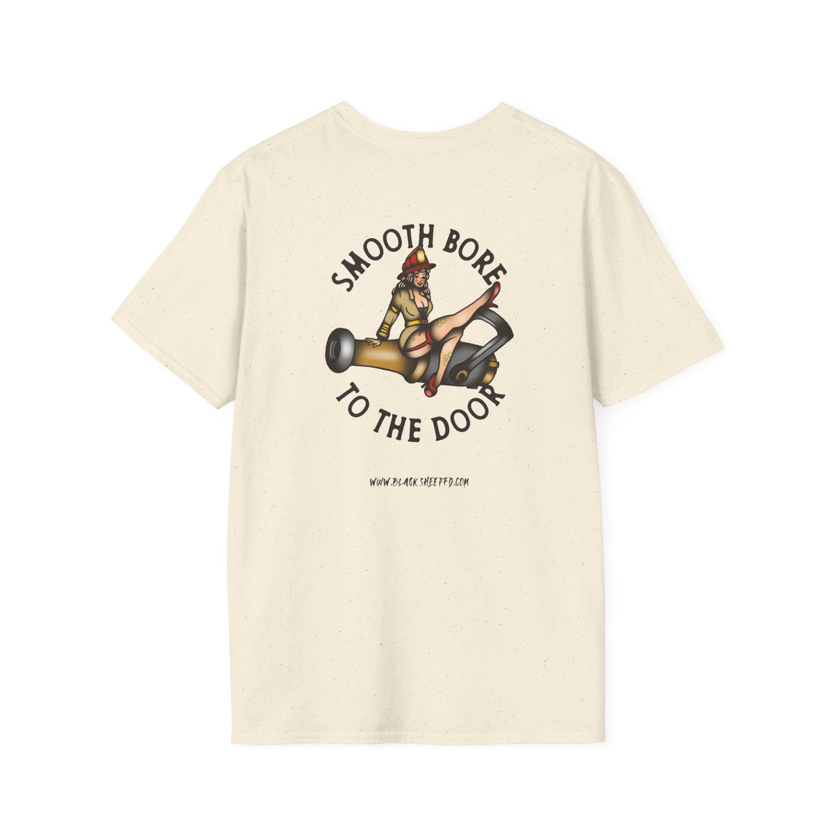 Smooth Bore To The Door Pin-Up Firefighter T-Shirt