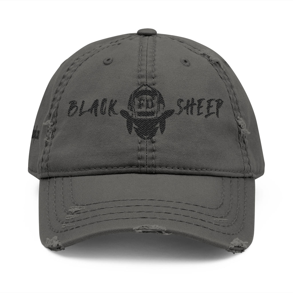 Black Sheep Distressed Hat (Embroidered)