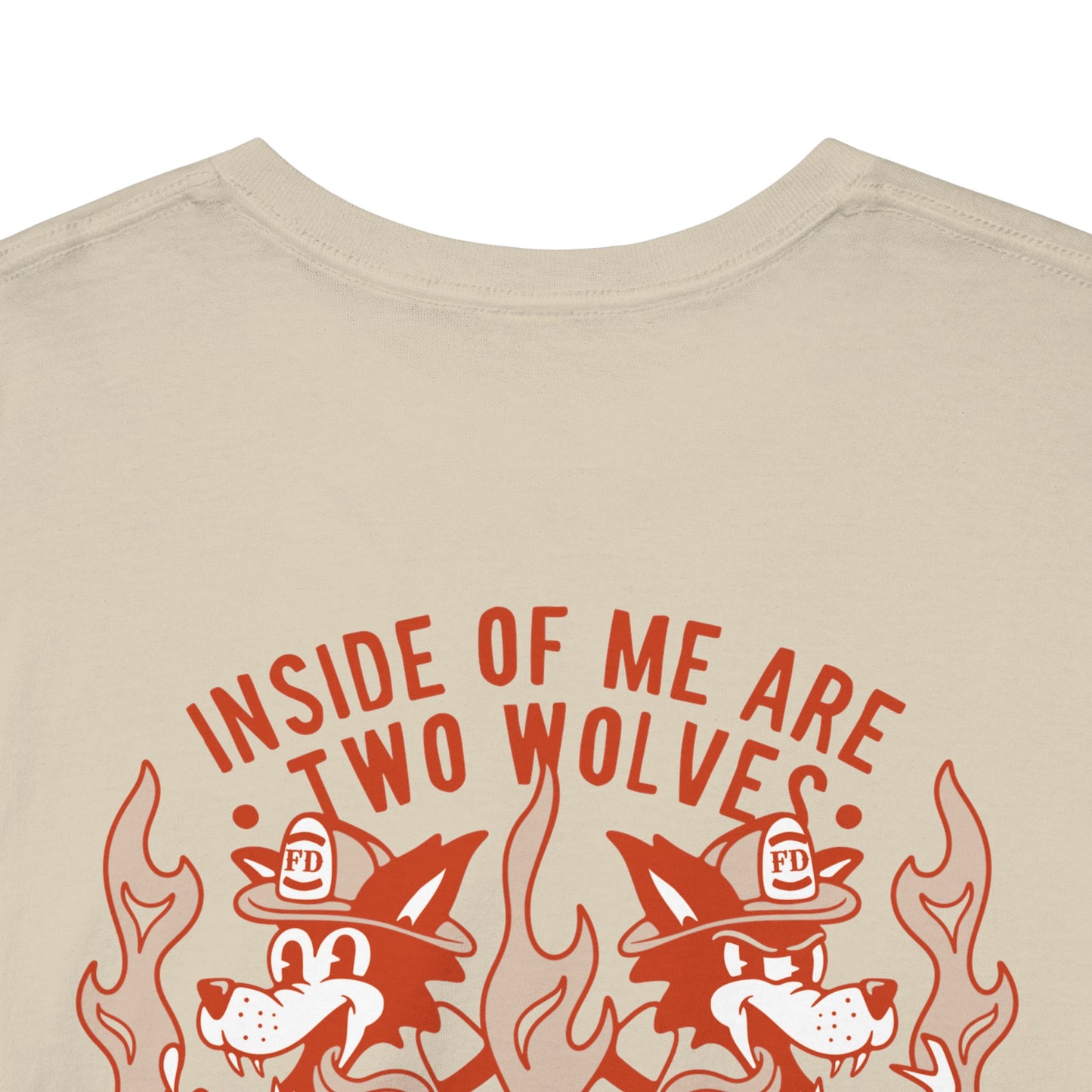 Job Town Wolves “Inside of Me Are Two Wolves” Retro Coloration Tattoo Shirt