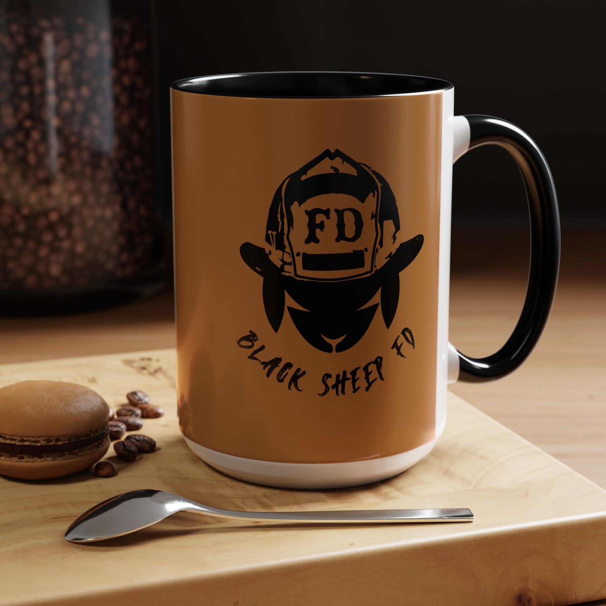 Black Sheep "Peace & Quiet" Premo Artwork Coffee Mug (Brown/Black Accents)