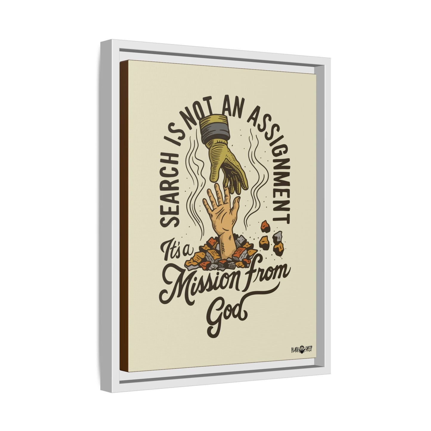 Black Sheep "More Than An Assignment" Framed Canvas Art by M.Premo