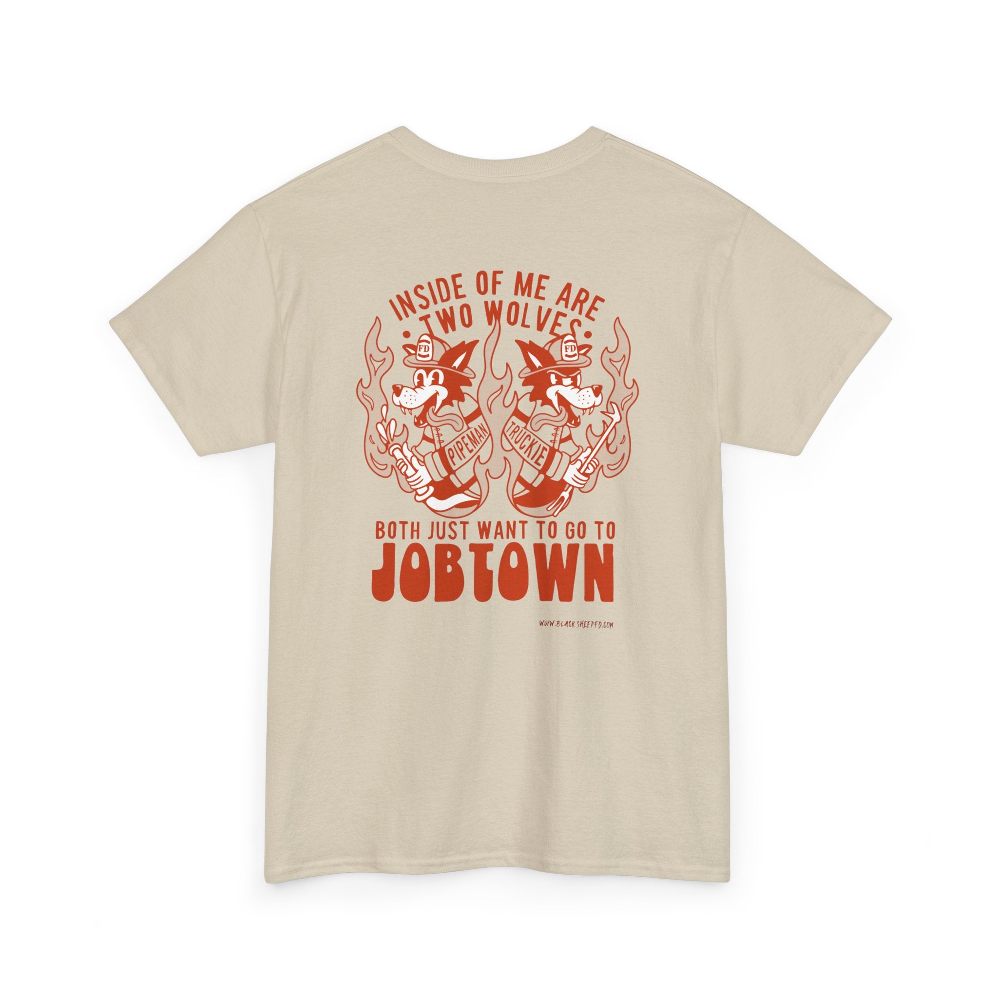 Job Town Wolves “Inside of Me Are Two Wolves” Retro Coloration Tattoo Shirt