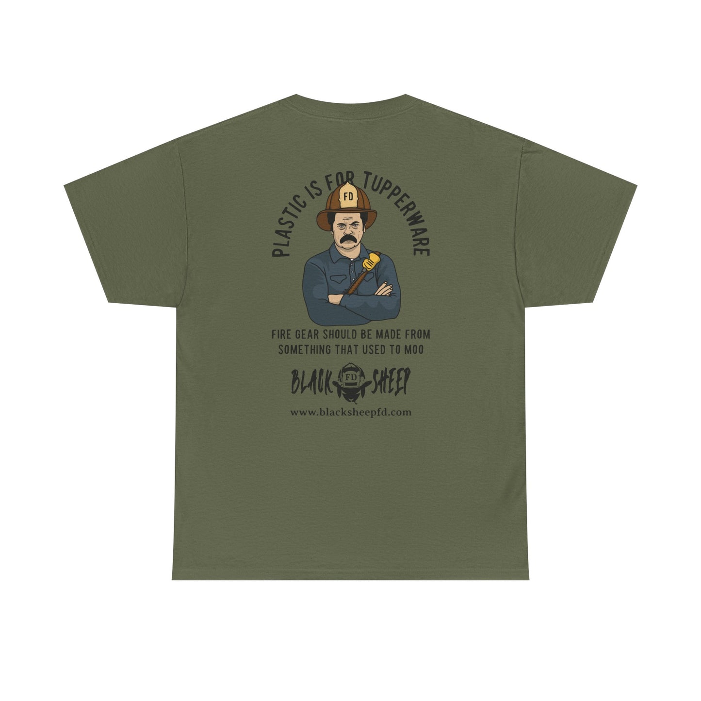 Black Sheep "Plastic Is For Tupperware" Heavy Tee
