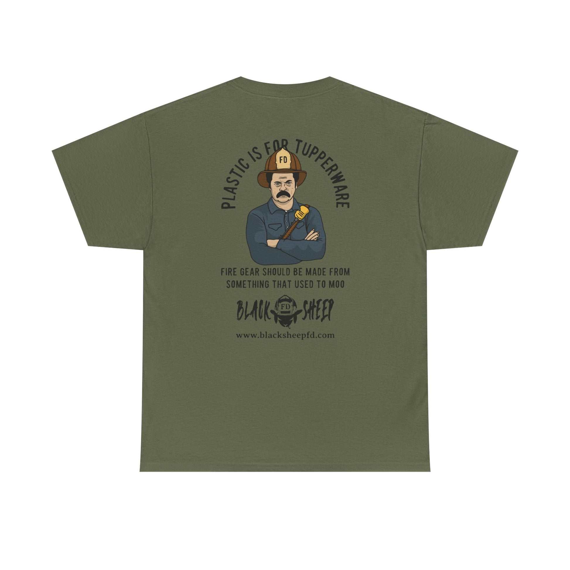 Black Sheep "Plastic Is For Tupperware" Heavy Tee