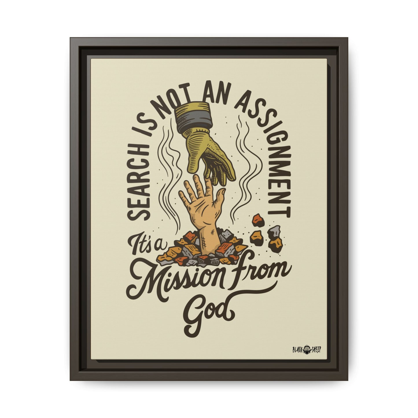 Black Sheep "More Than An Assignment" Framed Canvas Art by M.Premo